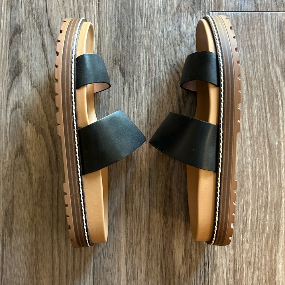 Madewell slip on sandals, black, size 8 - Picture 4 of 4